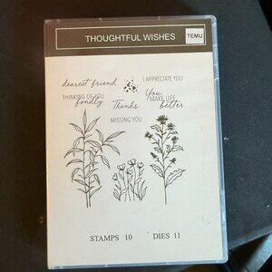 Temu Stamps and Dies Thoughtful Wishes